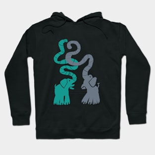 Two elephants Hoodie